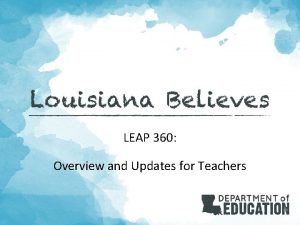 Leap 360 diagnostic assessment teacher access
