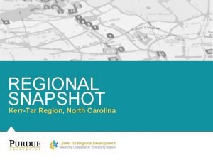 REGIONAL SNAPSHOT KerrTar Region North Carolina Table of