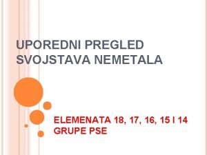 Elementi 16 grupe pse Elementi 16 grupe pse
