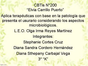 CBTis N 200 Elvia Carrillo Puerto Aplica teraputicas