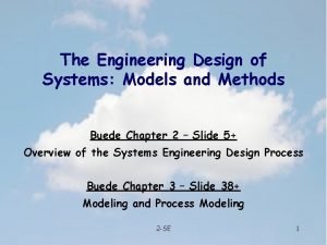 The engineering design of systems: models and methods