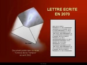 Lettre écrite en 2070