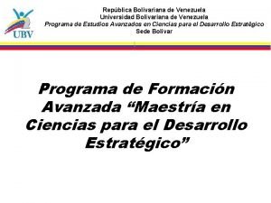 Universidad bolivariana de venezuela