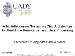 A MultiProcessor System on Chip Architecture for Real