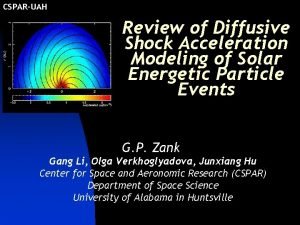 CSPARUAH Review of Diffusive Shock Acceleration Modeling of