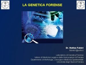 Genetica forense