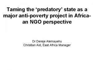 Taming the predatory state as a major antipoverty