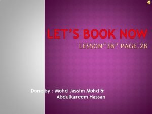 LETS BOOK NOW Done by Mohd Jassim Mohd