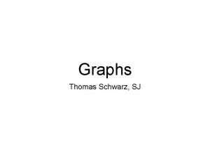 Graphs Thomas Schwarz SJ Graph Definition A graph