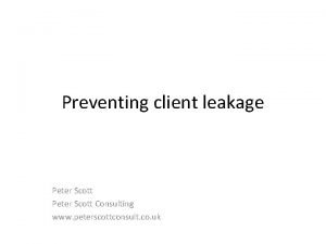 Peter scott consulting