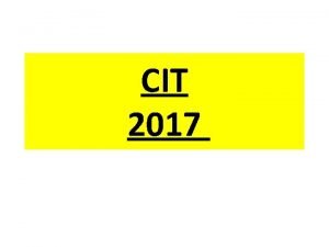 CIT 2017 A Podatnicy podatku dochodowego od osb