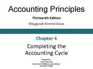 Accounting Principles Thirteenth Edition Weygandt Kimmel Kieso Chapter