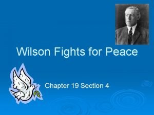 Chapter 19 section 4 wilson fights for peace