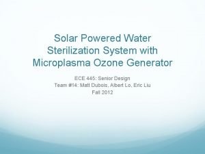 Microplasma ozone