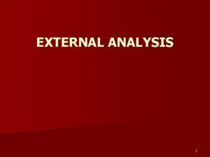 Analisis eksternal