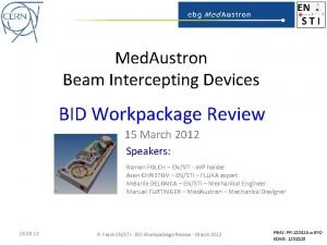 Med Austron Beam Intercepting Devices BID Workpackage Review