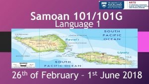 Samoan 101101 G Language 1 th 26 of
