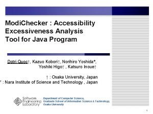 Modi Checker Accessibility Excessiveness Analysis Tool for Java