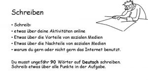 Schreiben Schreib etwas ber deine Aktivitten online Etwas