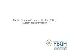 Pacific business group on health