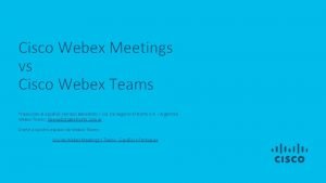 Webex meetings vs teams