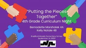 Putting the Pieces Together 4 th Grade Curriculum