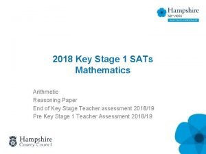 Key stage 1 reasoning paper 2018