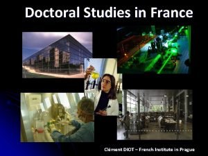 Doctoral Studies in France Clment DIOT French Institute