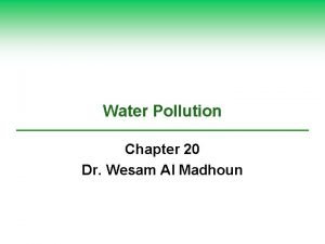 Solutions to water pollution