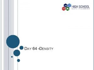 Density mixture problems