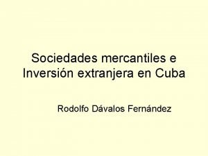 Sociedades mercantiles en cuba