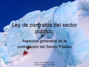 Ley de contratos del sector pblico Aspectos generales