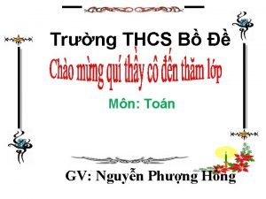 Trng THCS B Mn Ton GV Nguyn Phng