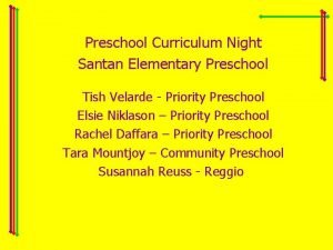 Preschool Curriculum Night Santan Elementary Preschool Tish Velarde