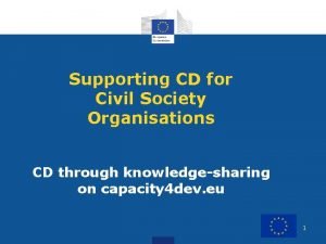 Supporting CD for Civil Society Organisations CD through