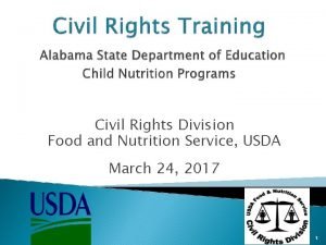 Civil Rights Division Food and Nutrition Service USDA
