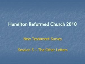 Hamilton reformed church