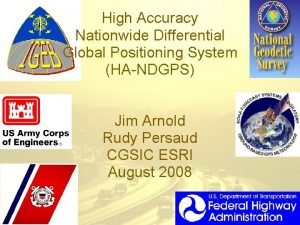 High Accuracy Nationwide Differential Global Positioning System HANDGPS