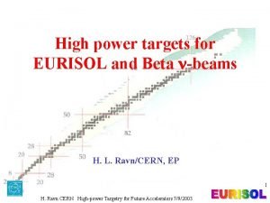 High power targets for EURISOL and Beta nbeams