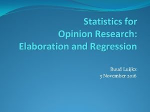 Elaboration model statistics