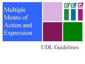 Action and expression udl