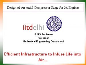 Design of An Axial Compressor Stage for Jet