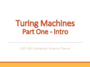 Turing machine examples