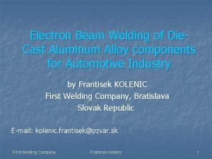 Eb welding aluminum