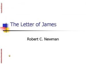Abstracts of Powerpoint Talks The Letter of James