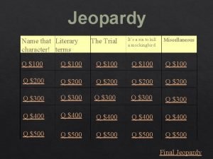 Literary characters final jeopardy