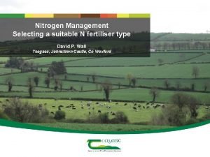 Nitrogen Management Selecting a suitable N fertiliser type