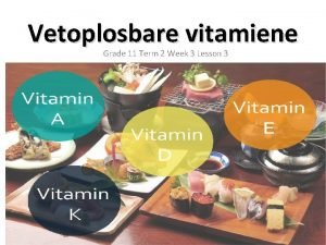 Vetoplosbare vitamines