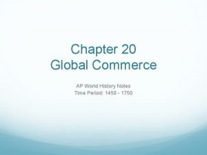 Commerce ap world history