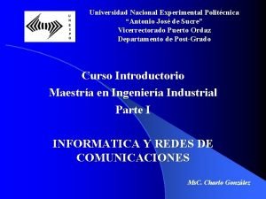 Universidad Nacional Experimental Politcnica Antonio Jos de Sucre